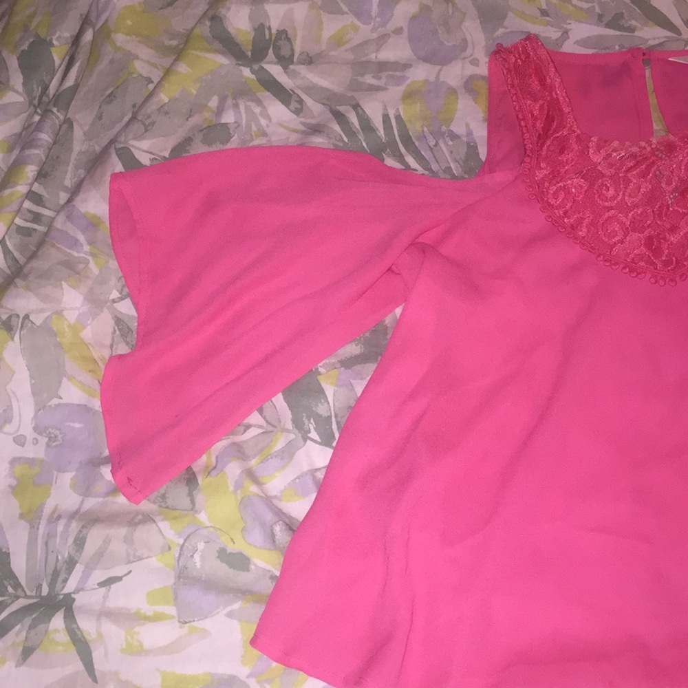 Off-Shoulder Pink Top - Picture 2 of 6